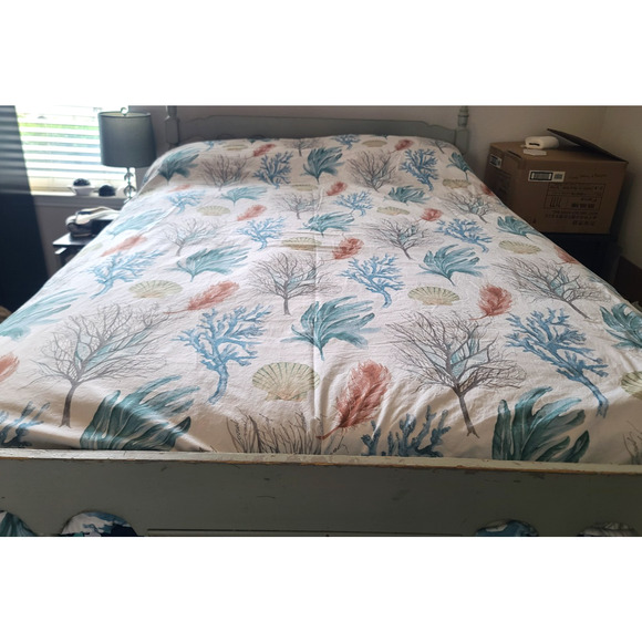 Pottery Barn Del Mar Cotton Coastal Percale Duvet Cover Full/Queen - Picture 3 of 10